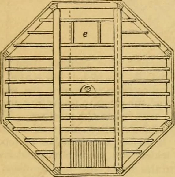 An illustration from An encyclopædia of cottage, farm, and villa architecture and furniture : containing numerous designs for dwellings from the cottage to the villa including farm houses, farmeries, and other agricultural buildings, several designs for country inns, public houses, and parochial schools, with the requisite fittings-up fixtures and furniture ; and appropriate offices, gardens and garden scenery ; each design accompanied by analytical and critical marks illustrative of the principles of archtiectural science and taste on whihc it is composed, 1836, leaf 608