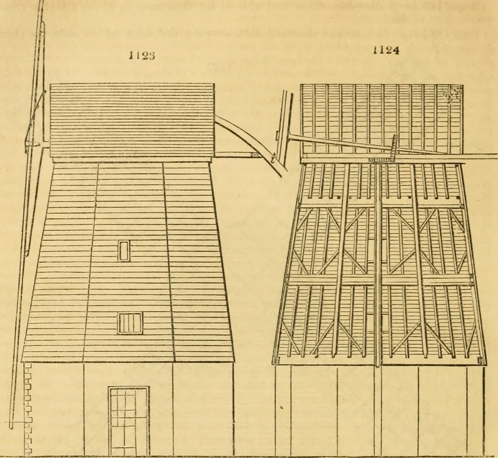 An illustration from An encyclopædia of cottage, farm, and villa architecture and furniture : containing numerous designs for dwellings from the cottage to the villa including farm houses, farmeries, and other agricultural buildings, several designs for country inns, public houses, and parochial schools, with the requisite fittings-up fixtures and furniture ; and appropriate offices, gardens and garden scenery ; each design accompanied by analytical and critical marks illustrative of the principles of archtiectural science and taste on whihc it is composed, 1836, leaf 611
