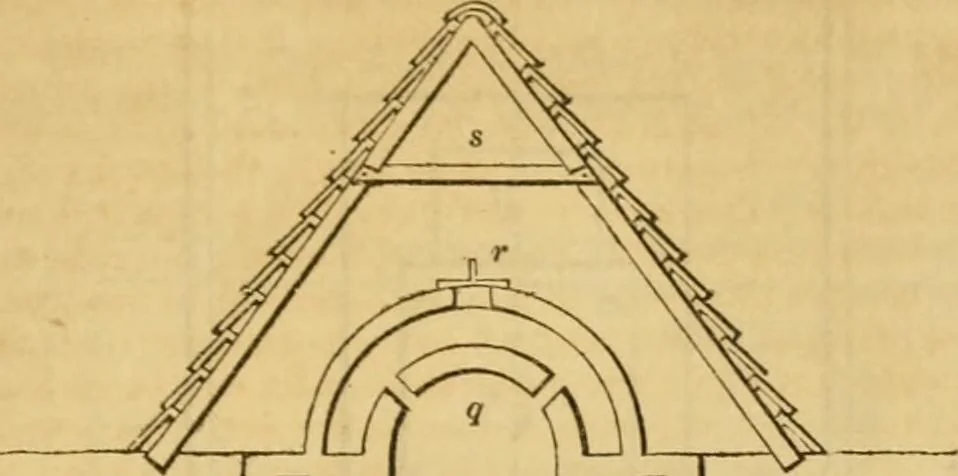 An illustration from An encyclopædia of cottage, farm, and villa architecture and furniture : containing numerous designs for dwellings from the cottage to the villa including farm houses, farmeries, and other agricultural buildings, several designs for country inns, public houses, and parochial schools, with the requisite fittings-up fixtures and furniture ; and appropriate offices, gardens and garden scenery ; each design accompanied by analytical and critical marks illustrative of the principles of archtiectural science and taste on whihc it is composed, 1836, leaf 630