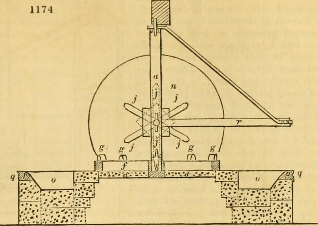 An illustration from An encyclopædia of cottage, farm, and villa architecture and furniture : containing numerous designs for dwellings from the cottage to the villa including farm houses, farmeries, and other agricultural buildings, several designs for country inns, public houses, and parochial schools, with the requisite fittings-up fixtures and furniture ; and appropriate offices, gardens and garden scenery ; each design accompanied by analytical and critical marks illustrative of the principles of archtiectural science and taste on whihc it is composed, 1836, leaf 634