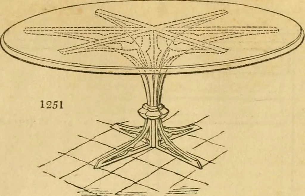 An illustration from An encyclopædia of cottage, farm, and villa architecture and furniture : containing numerous designs for dwellings from the cottage to the villa including farm houses, farmeries, and other agricultural buildings, several designs for country inns, public houses, and parochial schools, with the requisite fittings-up fixtures and furniture ; and appropriate offices, gardens and garden scenery ; each design accompanied by analytical and critical marks illustrative of the principles of archtiectural science and taste on whihc it is composed, 1836, leaf 678