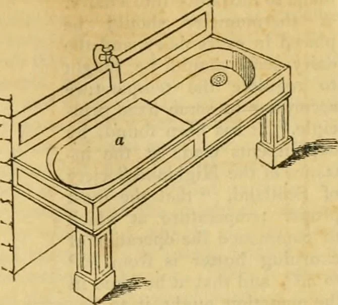 An illustration from An encyclopædia of cottage, farm, and villa architecture and furniture : containing numerous designs for dwellings from the cottage to the villa including farm houses, farmeries, and other agricultural buildings, several designs for country inns, public houses, and parochial schools, with the requisite fittings-up fixtures and furniture ; and appropriate offices, gardens and garden scenery ; each design accompanied by analytical and critical marks illustrative of the principles of archtiectural science and taste on whihc it is composed, 1836, leaf 680