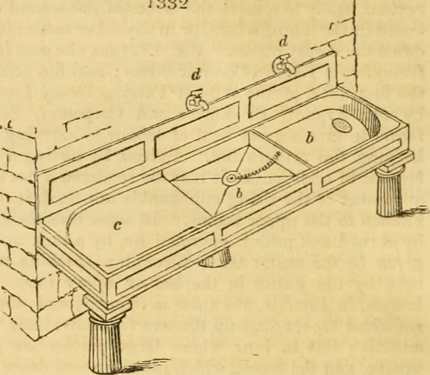 An illustration from An encyclopædia of cottage, farm, and villa architecture and furniture : containing numerous designs for dwellings from the cottage to the villa including farm houses, farmeries, and other agricultural buildings, several designs for country inns, public houses, and parochial schools, with the requisite fittings-up fixtures and furniture ; and appropriate offices, gardens and garden scenery ; each design accompanied by analytical and critical marks illustrative of the principles of archtiectural science and taste on whihc it is composed, 1836, leaf 721