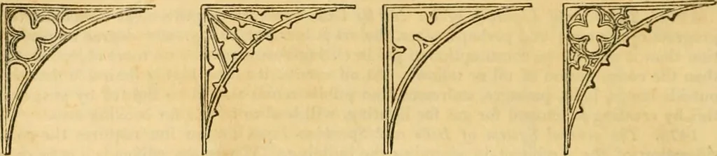 An illustration from An encyclopædia of cottage, farm, and villa architecture and furniture : containing numerous designs for dwellings from the cottage to the villa including farm houses, farmeries, and other agricultural buildings, several designs for country inns, public houses, and parochial schools, with the requisite fittings-up fixtures and furniture ; and appropriate offices, gardens and garden scenery ; each design accompanied by analytical and critical marks illustrative of the principles of archtiectural science and taste on whihc it is composed, 1836, leaf 727