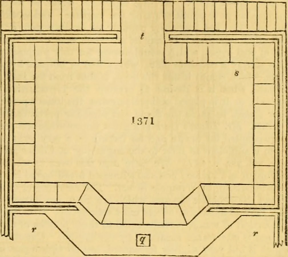 An illustration from An encyclopædia of cottage, farm, and villa architecture and furniture : containing numerous designs for dwellings from the cottage to the villa including farm houses, farmeries, and other agricultural buildings, several designs for country inns, public houses, and parochial schools, with the requisite fittings-up fixtures and furniture ; and appropriate offices, gardens and garden scenery ; each design accompanied by analytical and critical marks illustrative of the principles of archtiectural science and taste on whihc it is composed, 1836, leaf 746