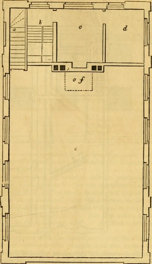 An illustration from An encyclopædia of cottage, farm, and villa architecture and furniture : containing numerous designs for dwellings from the cottage to the villa including farm houses, farmeries, and other agricultural buildings, several designs for country inns, public houses, and parochial schools, with the requisite fittings-up fixtures and furniture ; and appropriate offices, gardens and garden scenery ; each design accompanied by analytical and critical marks illustrative of the principles of archtiectural science and taste on whihc it is composed, 1836, leaf 766