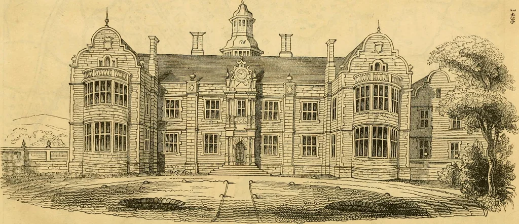 An illustration from An encyclopædia of cottage, farm, and villa architecture and furniture : containing numerous designs for dwellings from the cottage to the villa including farm houses, farmeries, and other agricultural buildings, several designs for country inns, public houses, and parochial schools, with the requisite fittings-up fixtures and furniture ; and appropriate offices, gardens and garden scenery ; each design accompanied by analytical and critical marks illustrative of the principles of archtiectural science and taste on whihc it is composed, 1836, leaf 839