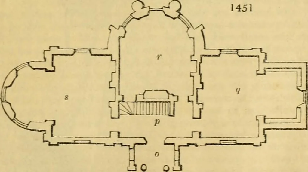 An illustration from An encyclopædia of cottage, farm, and villa architecture and furniture : containing numerous designs for dwellings from the cottage to the villa including farm houses, farmeries, and other agricultural buildings, several designs for country inns, public houses, and parochial schools, with the requisite fittings-up fixtures and furniture ; and appropriate offices, gardens and garden scenery ; each design accompanied by analytical and critical marks illustrative of the principles of archtiectural science and taste on whihc it is composed, 1836, leaf 852