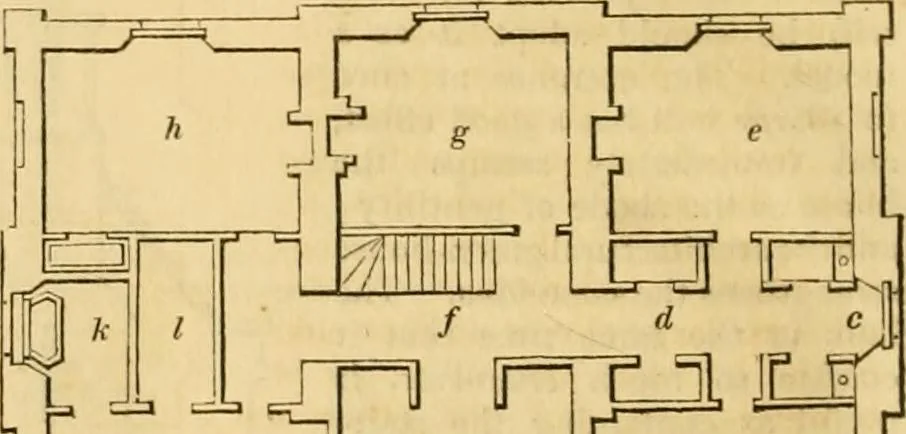 An illustration from An encyclopædia of cottage, farm, and villa architecture and furniture : containing numerous designs for dwellings from the cottage to the villa including farm houses, farmeries, and other agricultural buildings, several designs for country inns, public houses, and parochial schools, with the requisite fittings-up fixtures and furniture ; and appropriate offices, gardens and garden scenery ; each design accompanied by analytical and critical marks illustrative of the principles of archtiectural science and taste on whihc it is composed, 1836, leaf 873