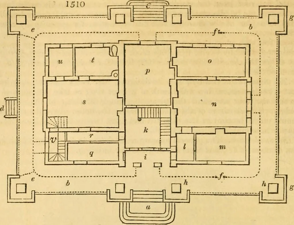 An illustration from An encyclopædia of cottage, farm, and villa architecture and furniture : containing numerous designs for dwellings from the cottage to the villa including farm houses, farmeries, and other agricultural buildings, several designs for country inns, public houses, and parochial schools, with the requisite fittings-up fixtures and furniture ; and appropriate offices, gardens and garden scenery ; each design accompanied by analytical and critical marks illustrative of the principles of archtiectural science and taste on whihc it is composed, 1836, leaf 883