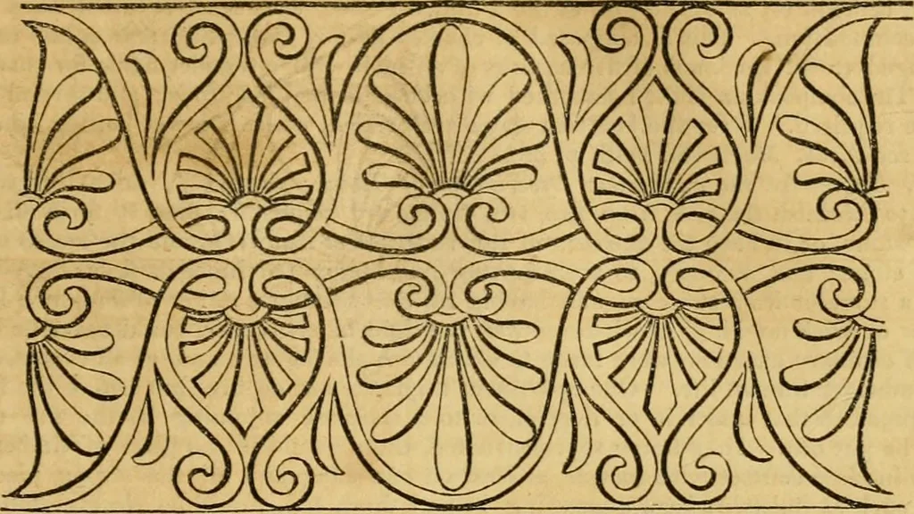 An illustration from An encyclopædia of cottage, farm, and villa architecture and furniture : containing numerous designs for dwellings from the cottage to the villa including farm houses, farmeries, and other agricultural buildings, several designs for country inns, public houses, and parochial schools, with the requisite fittings-up fixtures and furniture ; and appropriate offices, gardens and garden scenery ; each design accompanied by analytical and critical marks illustrative of the principles of archtiectural science and taste on whihc it is composed, 1836, leaf 888