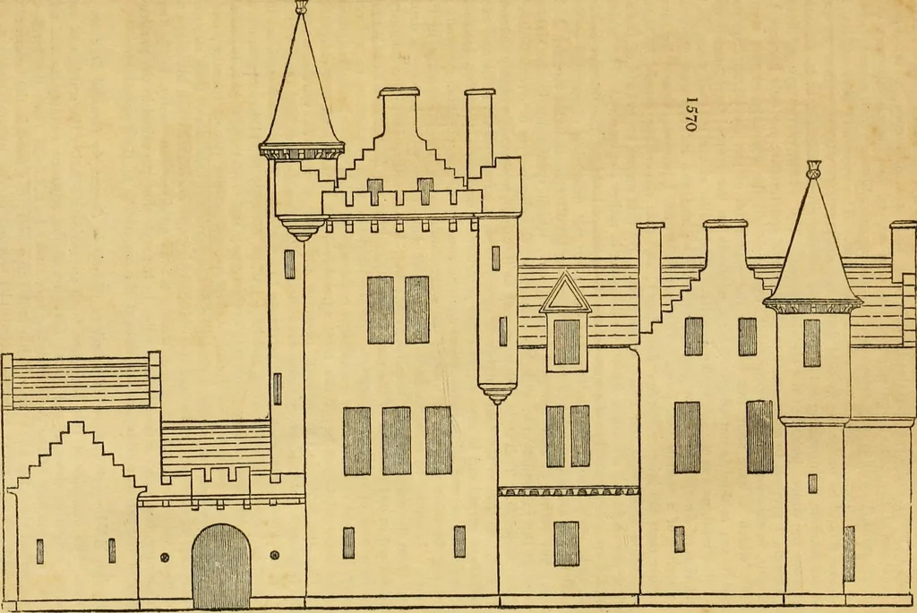 An illustration from An encyclopædia of cottage, farm, and villa architecture and furniture : containing numerous designs for dwellings from the cottage to the villa including farm houses, farmeries, and other agricultural buildings, several designs for country inns, public houses, and parochial schools, with the requisite fittings-up fixtures and furniture ; and appropriate offices, gardens and garden scenery ; each design accompanied by analytical and critical marks illustrative of the principles of archtiectural science and taste on whihc it is composed, 1836, leaf 912