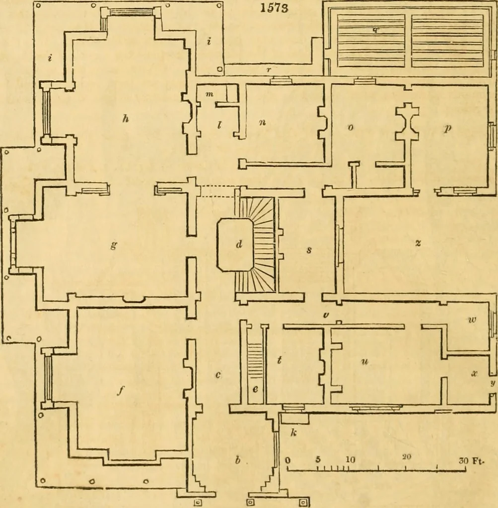 An illustration from An encyclopædia of cottage, farm, and villa architecture and furniture : containing numerous designs for dwellings from the cottage to the villa including farm houses, farmeries, and other agricultural buildings, several designs for country inns, public houses, and parochial schools, with the requisite fittings-up fixtures and furniture ; and appropriate offices, gardens and garden scenery ; each design accompanied by analytical and critical marks illustrative of the principles of archtiectural science and taste on whihc it is composed, 1836, leaf 915