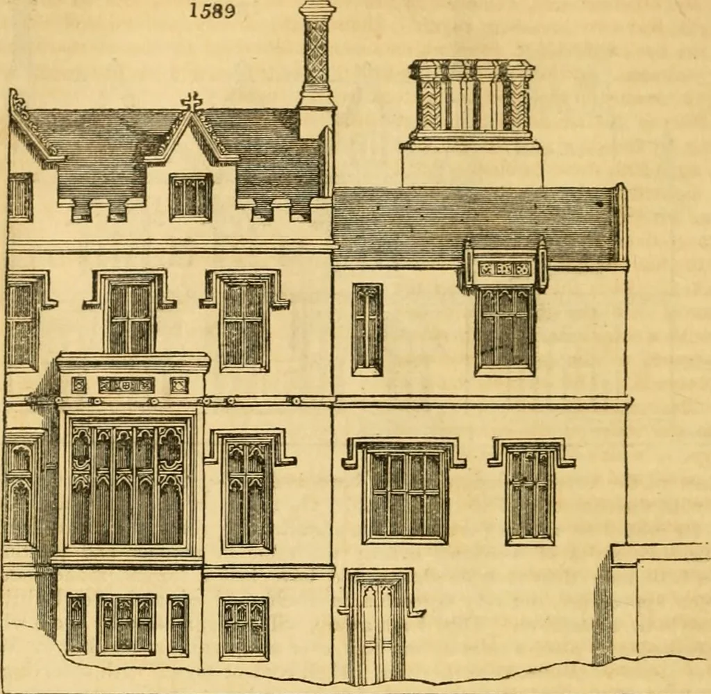 An illustration from An encyclopædia of cottage, farm, and villa architecture and furniture : containing numerous designs for dwellings from the cottage to the villa including farm houses, farmeries, and other agricultural buildings, several designs for country inns, public houses, and parochial schools, with the requisite fittings-up fixtures and furniture ; and appropriate offices, gardens and garden scenery ; each design accompanied by analytical and critical marks illustrative of the principles of archtiectural science and taste on whihc it is composed, 1836, leaf 925
