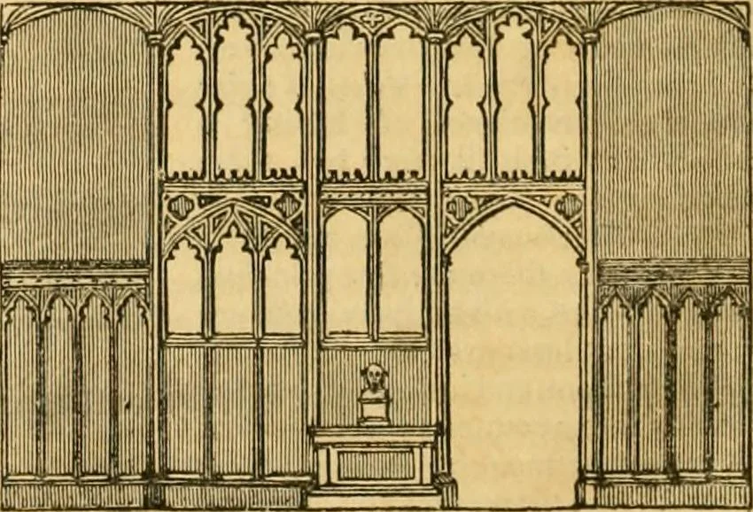 An illustration from An encyclopædia of cottage, farm, and villa architecture and furniture : containing numerous designs for dwellings from the cottage to the villa including farm houses, farmeries, and other agricultural buildings, several designs for country inns, public houses, and parochial schools, with the requisite fittings-up fixtures and furniture ; and appropriate offices, gardens and garden scenery ; each design accompanied by analytical and critical marks illustrative of the principles of archtiectural science and taste on whihc it is composed, 1836, leaf 927