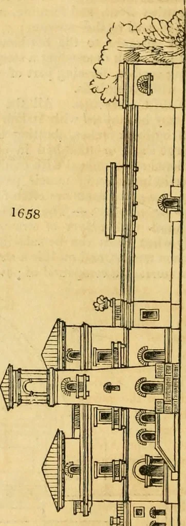 An illustration from An encyclopædia of cottage, farm, and villa architecture and furniture : containing numerous designs for dwellings from the cottage to the villa including farm houses, farmeries, and other agricultural buildings, several designs for country inns, public houses, and parochial schools, with the requisite fittings-up fixtures and furniture ; and appropriate offices, gardens and garden scenery ; each design accompanied by analytical and critical marks illustrative of the principles of archtiectural science and taste on whihc it is composed, 1836, leaf 973