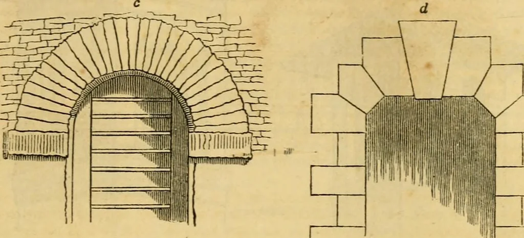 An illustration from An encyclopædia of cottage, farm, and villa architecture and furniture : containing numerous designs for dwellings from the cottage to the villa including farm houses, farmeries, and other agricultural buildings, several designs for country inns, public houses, and parochial schools, with the requisite fittings-up fixtures and furniture ; and appropriate offices, gardens and garden scenery ; each design accompanied by analytical and critical marks illustrative of the principles of archtiectural science and taste on whihc it is composed, 1836, leaf 984