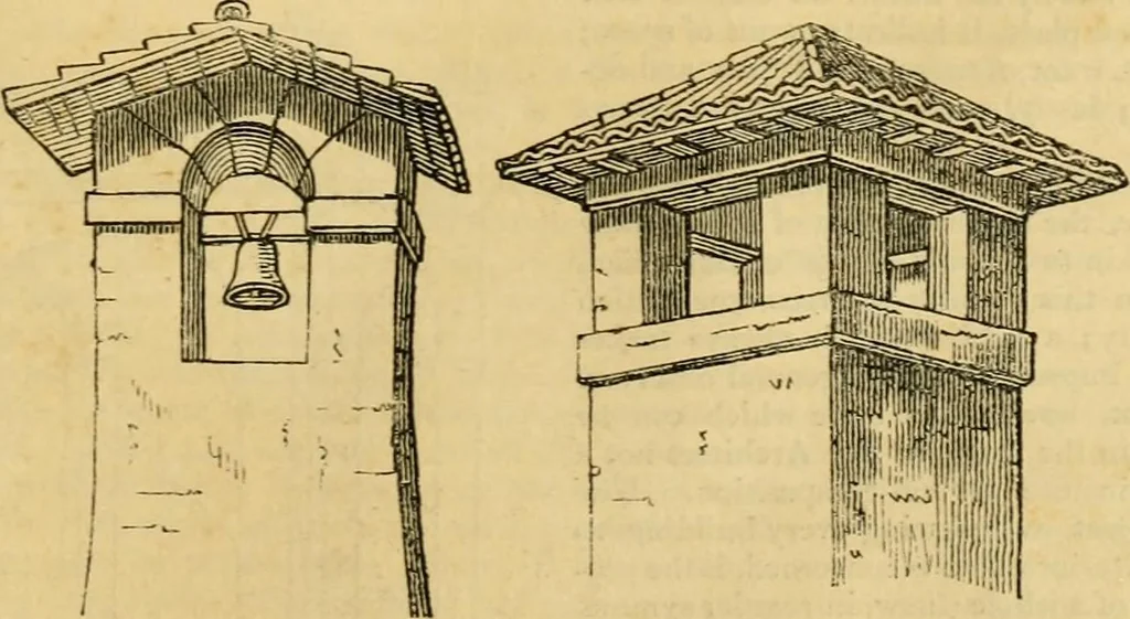 An illustration from An encyclopædia of cottage, farm, and villa architecture and furniture : containing numerous designs for dwellings from the cottage to the villa including farm houses, farmeries, and other agricultural buildings, several designs for country inns, public houses, and parochial schools, with the requisite fittings-up fixtures and furniture ; and appropriate offices, gardens and garden scenery ; each design accompanied by analytical and critical marks illustrative of the principles of archtiectural science and taste on whihc it is composed, 1836, leaf 984