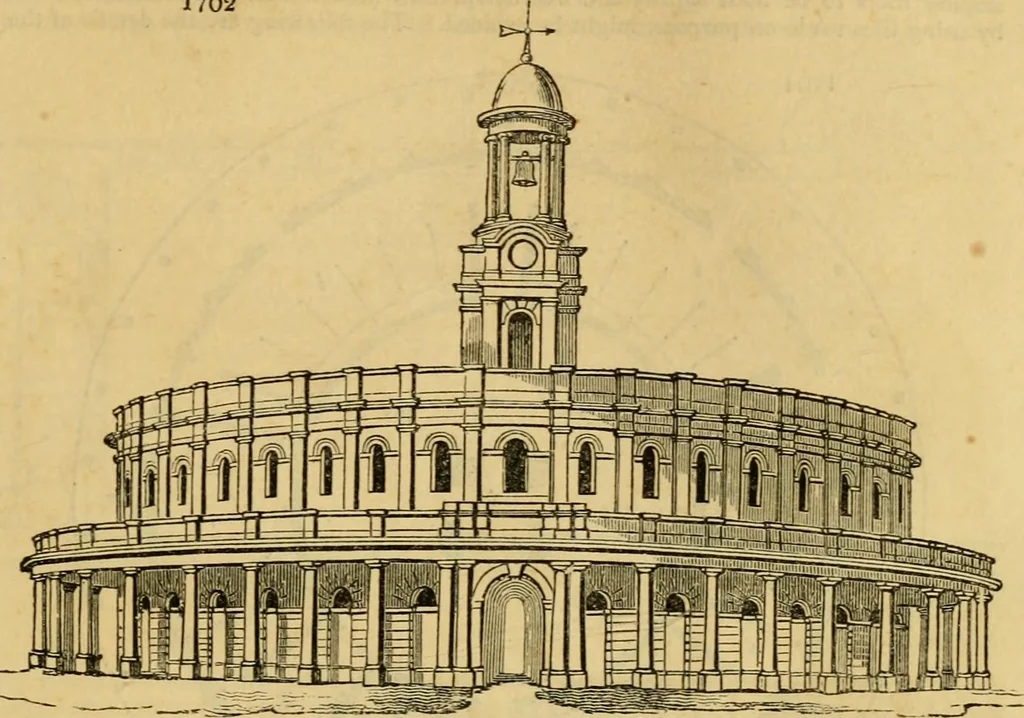 An illustration from An encyclopædia of cottage, farm, and villa architecture and furniture : containing numerous designs for dwellings from the cottage to the villa including farm houses, farmeries, and other agricultural buildings, several designs for country inns, public houses, and parochial schools, with the requisite fittings-up fixtures and furniture ; and appropriate offices, gardens and garden scenery ; each design accompanied by analytical and critical marks illustrative of the principles of archtiectural science and taste on whihc it is composed, 1836, leaf 988