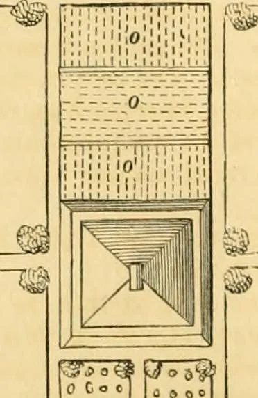 An illustration from An encyclopædia of cottage, farm, and villa architecture and furniture : containing numerous designs for dwellings from the cottage to the villa including farm houses, farmeries, and other agricultural buildings, several designs for country inns, public houses, and parochial schools, with the requisite fittings-up fixtures and furniture ; and appropriate offices, gardens and garden scenery ; each design accompanied by analytical and critical marks illustrative of the principles of archtiectural science and taste on whihc it is composed, 1836, leaf 99