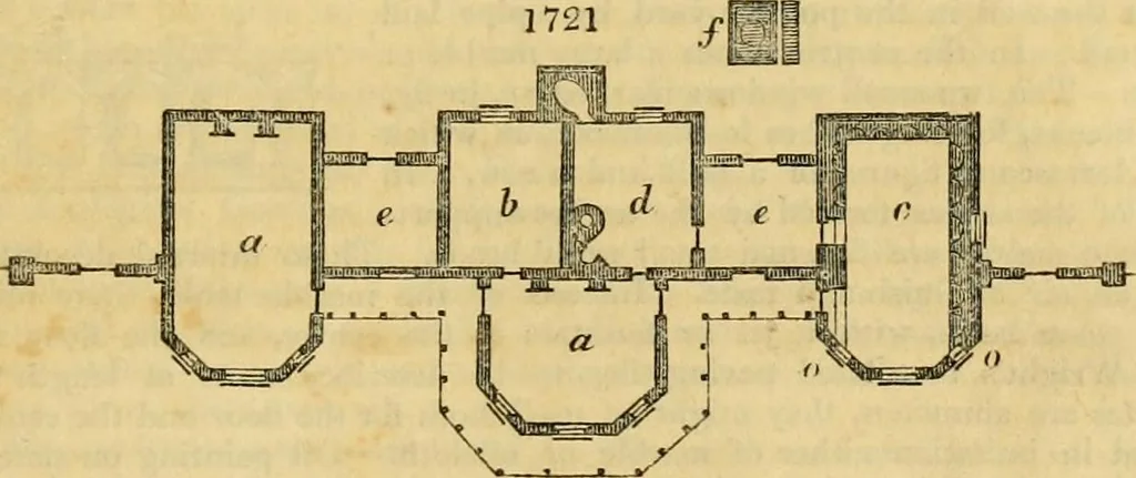 An illustration from An encyclopædia of cottage, farm, and villa architecture and furniture : containing numerous designs for dwellings from the cottage to the villa including farm houses, farmeries, and other agricultural buildings, several designs for country inns, public houses, and parochial schools, with the requisite fittings-up fixtures and furniture ; and appropriate offices, gardens and garden scenery ; each design accompanied by analytical and critical marks illustrative of the principles of archtiectural science and taste on whihc it is composed, 1836, leaf 996