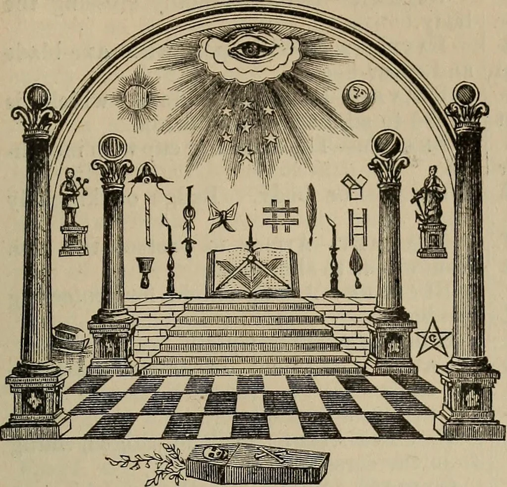 An illustration from An encyclopædia of freemasonry and its kindred sciences .., 1894, leaf 961