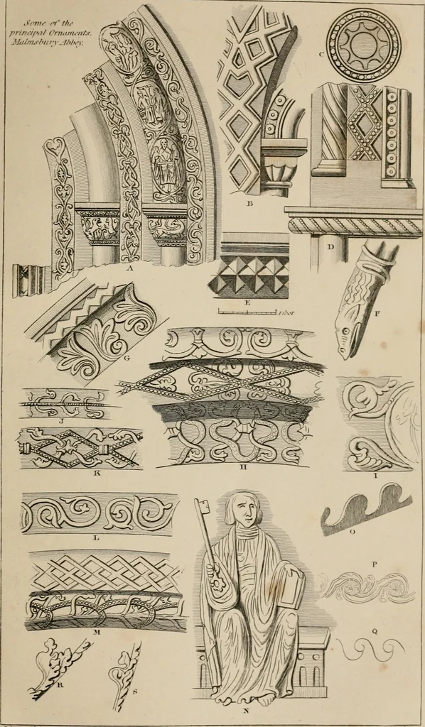 An illustration from Encyclopedia of antiquities : and elements of archaeology, classical and mediæval, 1843, leaf 181