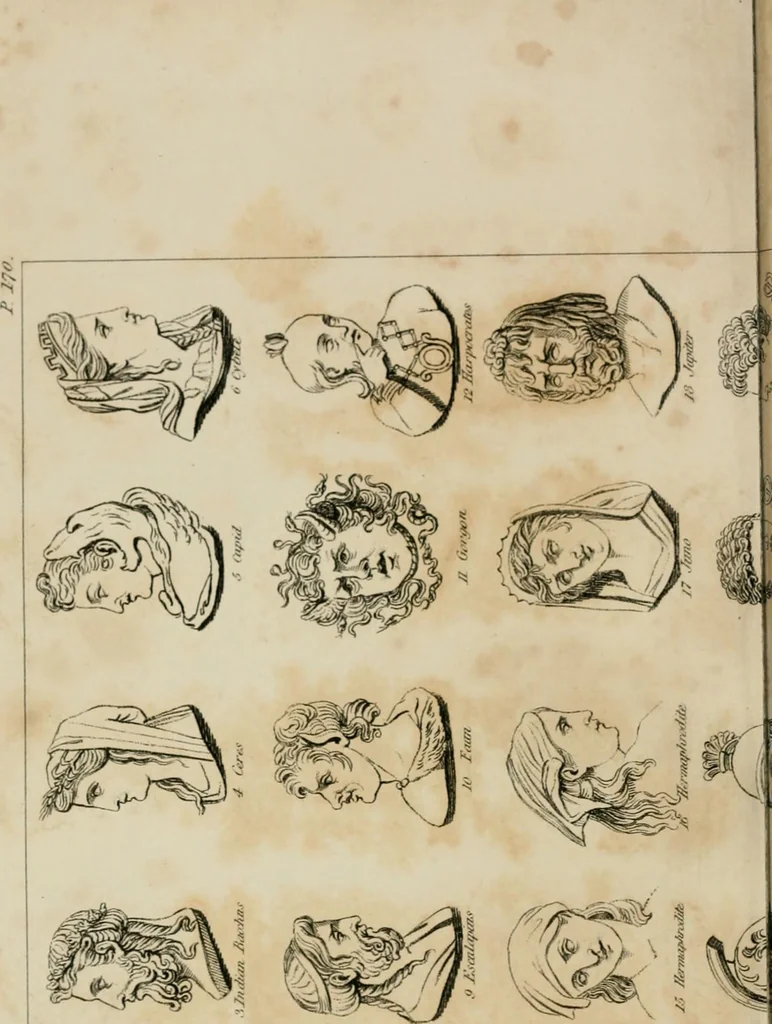 An illustration from Encyclopedia of antiquities : and elements of archaeology, classical and mediæval, 1843, leaf 246