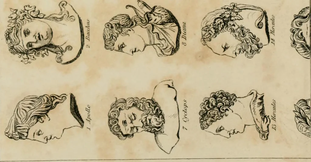 An illustration from Encyclopedia of antiquities : and elements of archaeology, classical and mediæval, 1843, leaf 246