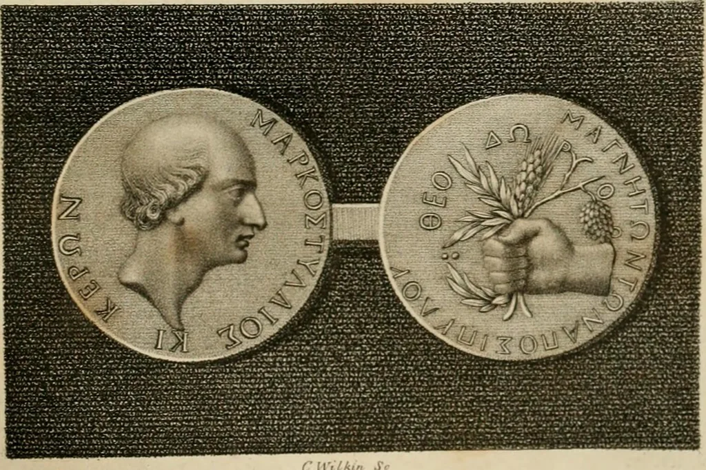 An illustration from Encyclopedia of antiquities : and elements of archaeology, classical and mediæval, 1843, leaf 309