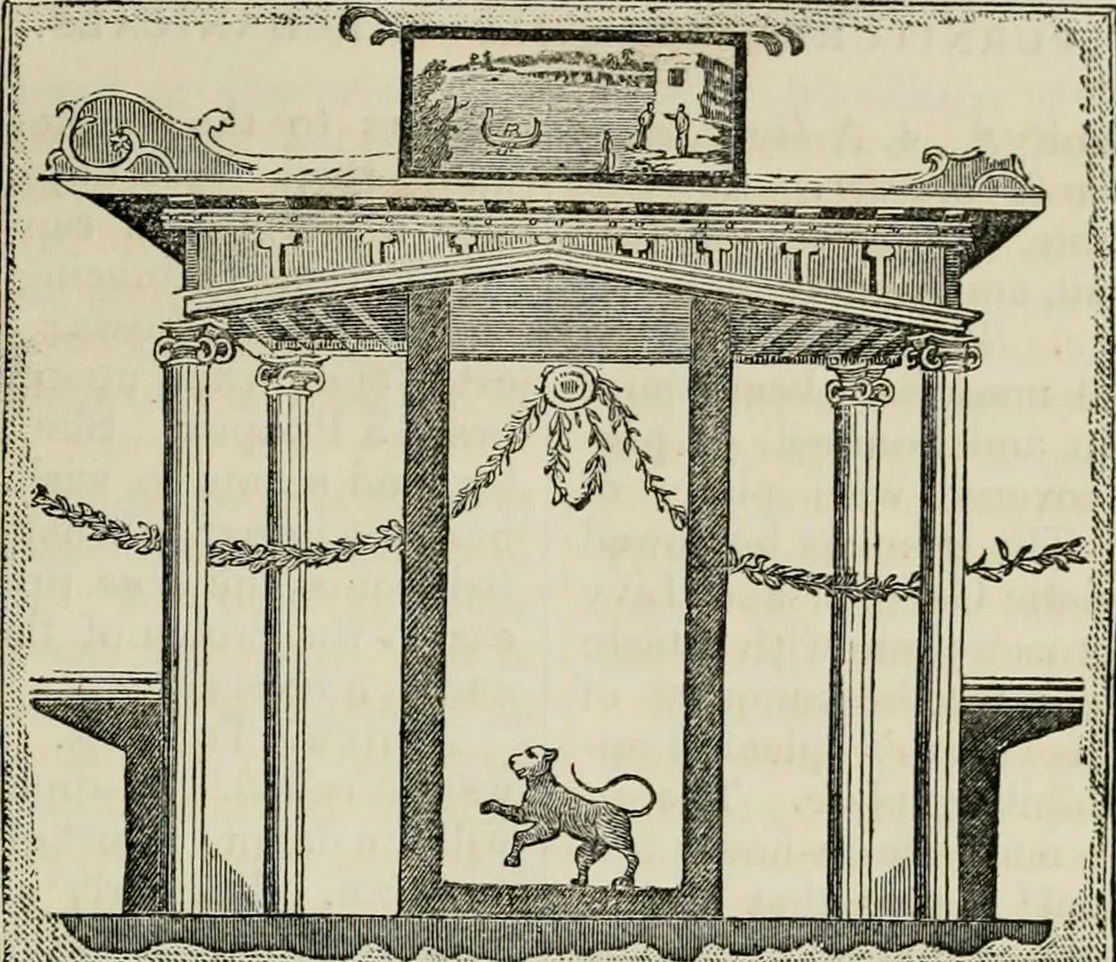 An illustration from Encyclopedia of antiquities : and elements of archaeology, classical and mediæval, 1843, leaf 335