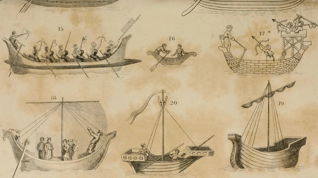 An illustration from Encyclopedia of antiquities : and elements of archaeology, classical and mediæval, 1843, leaf 345