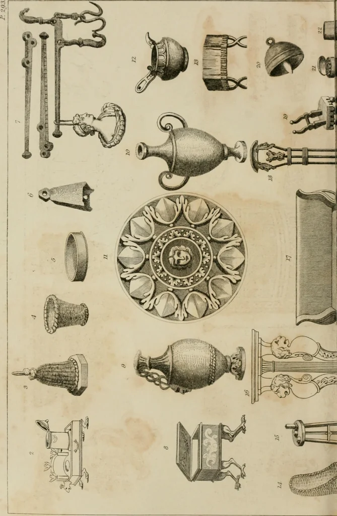 An illustration from Encyclopedia of antiquities : and elements of archaeology, classical and mediæval, 1843, leaf 378