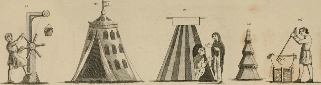 An illustration from Encyclopedia of antiquities : and elements of archaeology, classical and mediæval, 1843, leaf 387