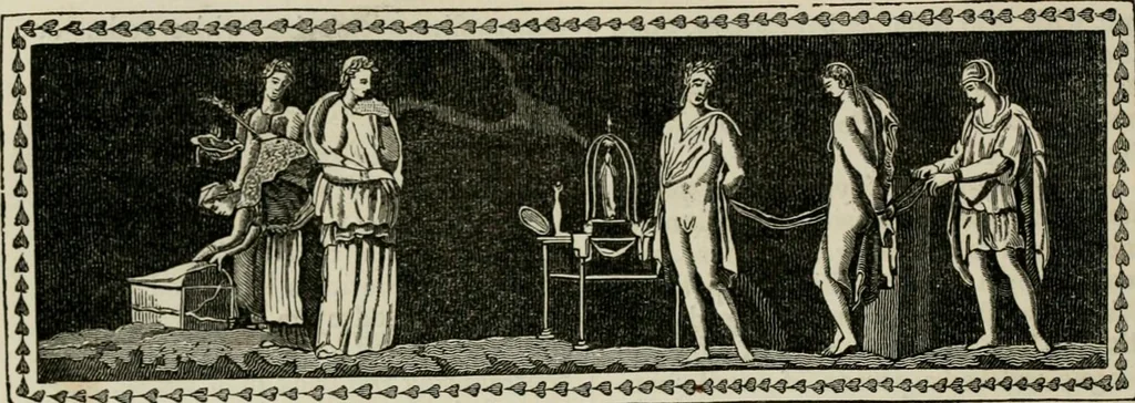 An illustration from Encyclopedia of antiquities : and elements of archaeology, classical and mediæval, 1843, leaf 494