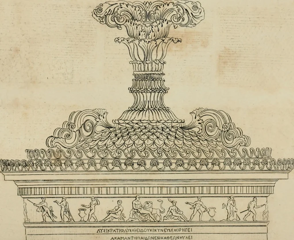 An illustration from Encyclopedia of antiquities : and elements of archaeology, classical and mediæval, 1843, leaf 74