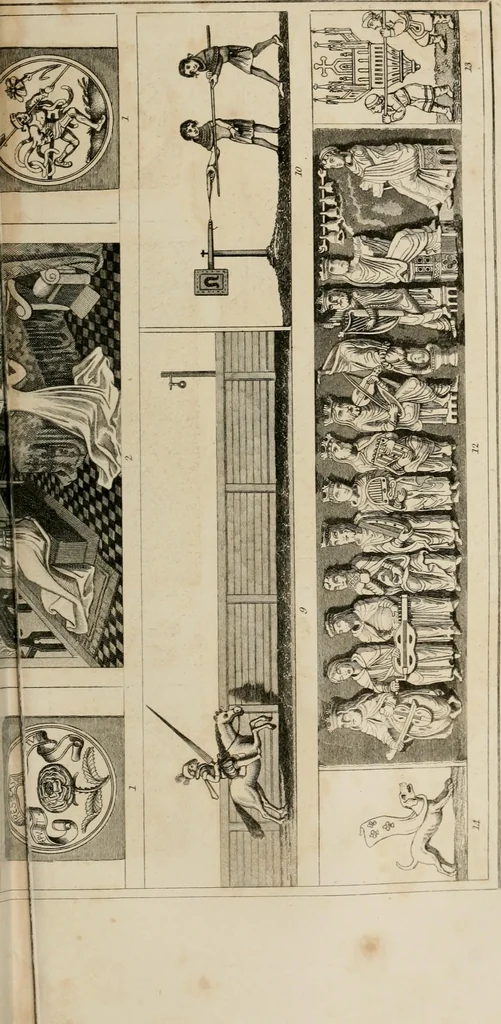 An illustration from Encyclopedia of antiquities : and elements of archaeology, classical and mediæval, 1843, leaf 153