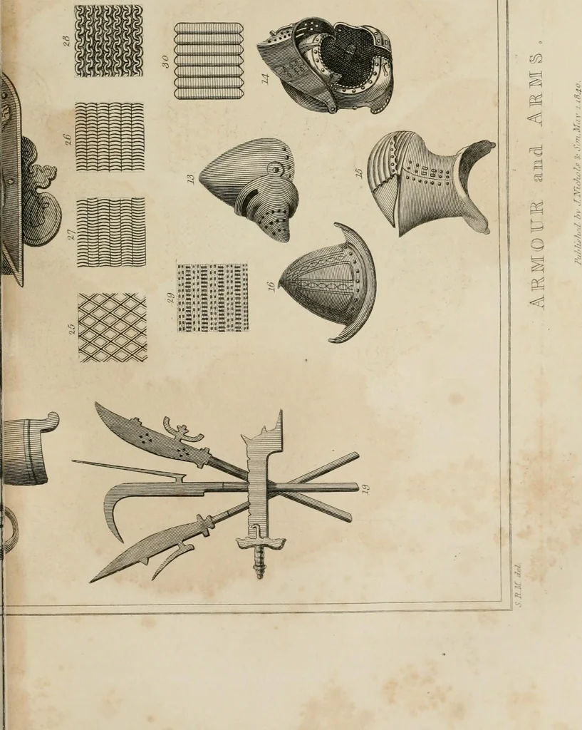 An illustration from Encyclopedia of antiquities : and elements of archaeology, classical and mediæval, 1843, leaf 345
