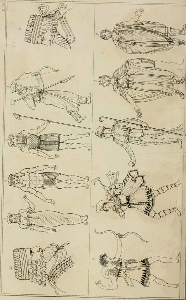 An illustration from Encyclopedia of antiquities : and elements of archaeology, classical and mediæval, 1843, leaf 422