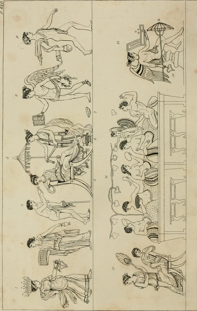 An illustration from Encyclopedia of antiquities : and elements of archaeology, classical and mediæval, 1843, leaf 84