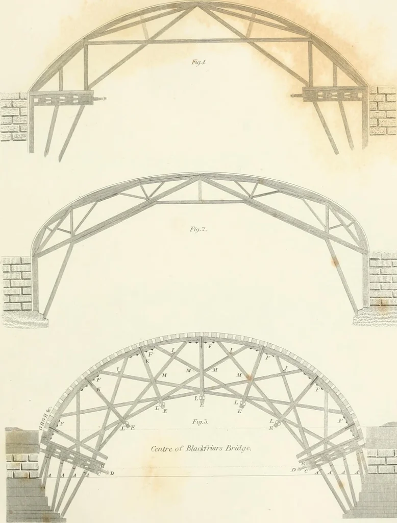 An illustration from Encyclopedia of architecture : a dictionary of the science and practice of architecture, building, carpentry, etc., from the earliest ages to the present time, forming a comprehensive work of reference for the use of architects, builders, carpenters, masons, engineers, students, professional men, and amateurs, 1852, leaf 214