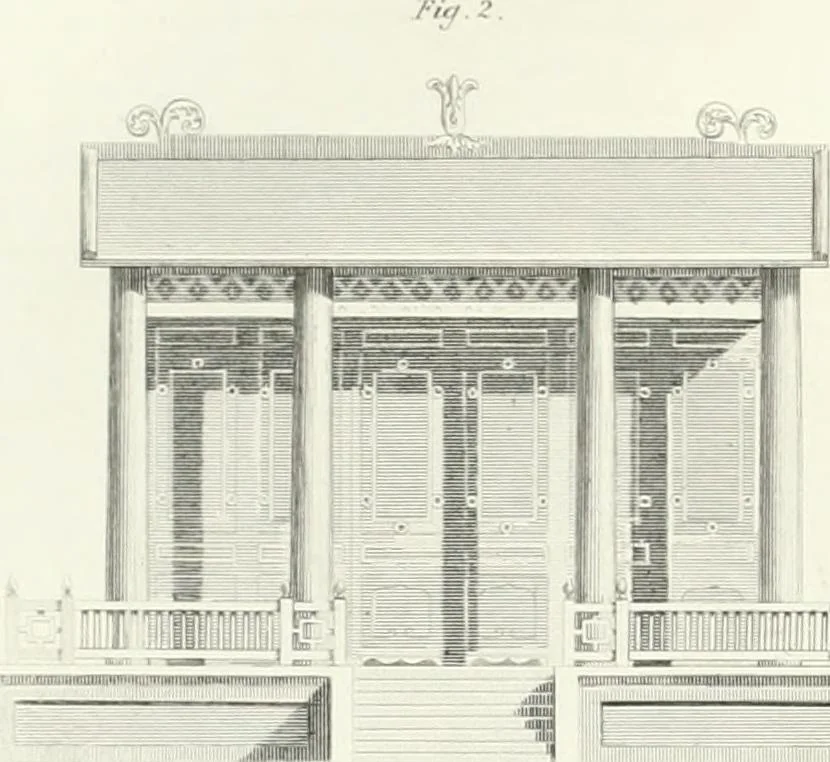 An illustration from Encyclopedia of architecture : a dictionary of the science and practice of architecture, building, carpentry, etc., from the earliest ages to the present time, forming a comprehensive work of reference for the use of architects, builders, carpenters, masons, engineers, students, professional men, and amateurs, 1852, leaf 229