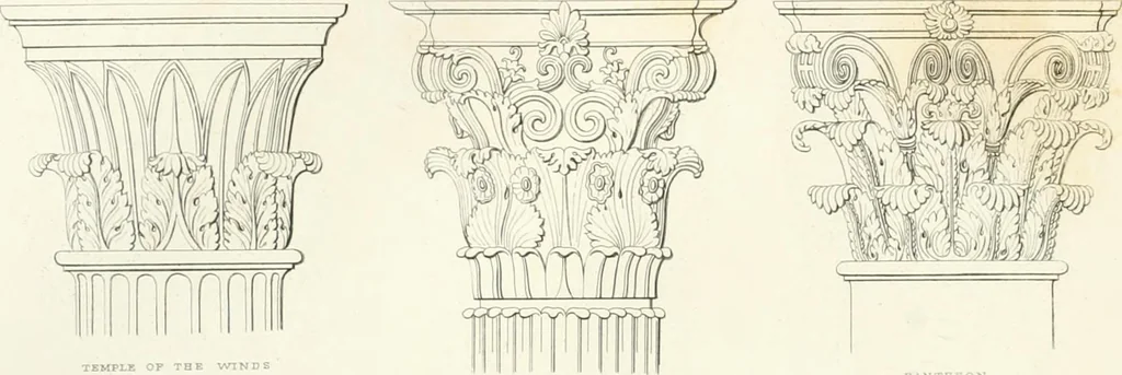 An illustration from Encyclopedia of architecture : a dictionary of the science and practice of architecture, building, carpentry, etc., from the earliest ages to the present time, forming a comprehensive work of reference for the use of architects, builders, carpenters, masons, engineers, students, professional men, and amateurs, 1852, leaf 307