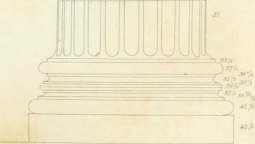 An illustration from Encyclopedia of architecture : a dictionary of the science and practice of architecture, building, carpentry, etc., from the earliest ages to the present time, forming a comprehensive work of reference for the use of architects, builders, carpenters, masons, engineers, students, professional men, and amateurs, 1852, leaf 310