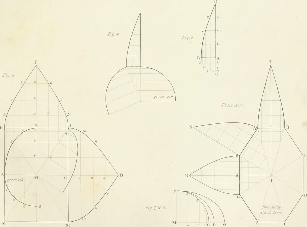 An illustration from Encyclopedia of architecture : a dictionary of the science and practice of architecture, building, carpentry, etc., from the earliest ages to the present time, forming a comprehensive work of reference for the use of architects, builders, carpenters, masons, engineers, students, professional men, and amateurs, 1852, leaf 408