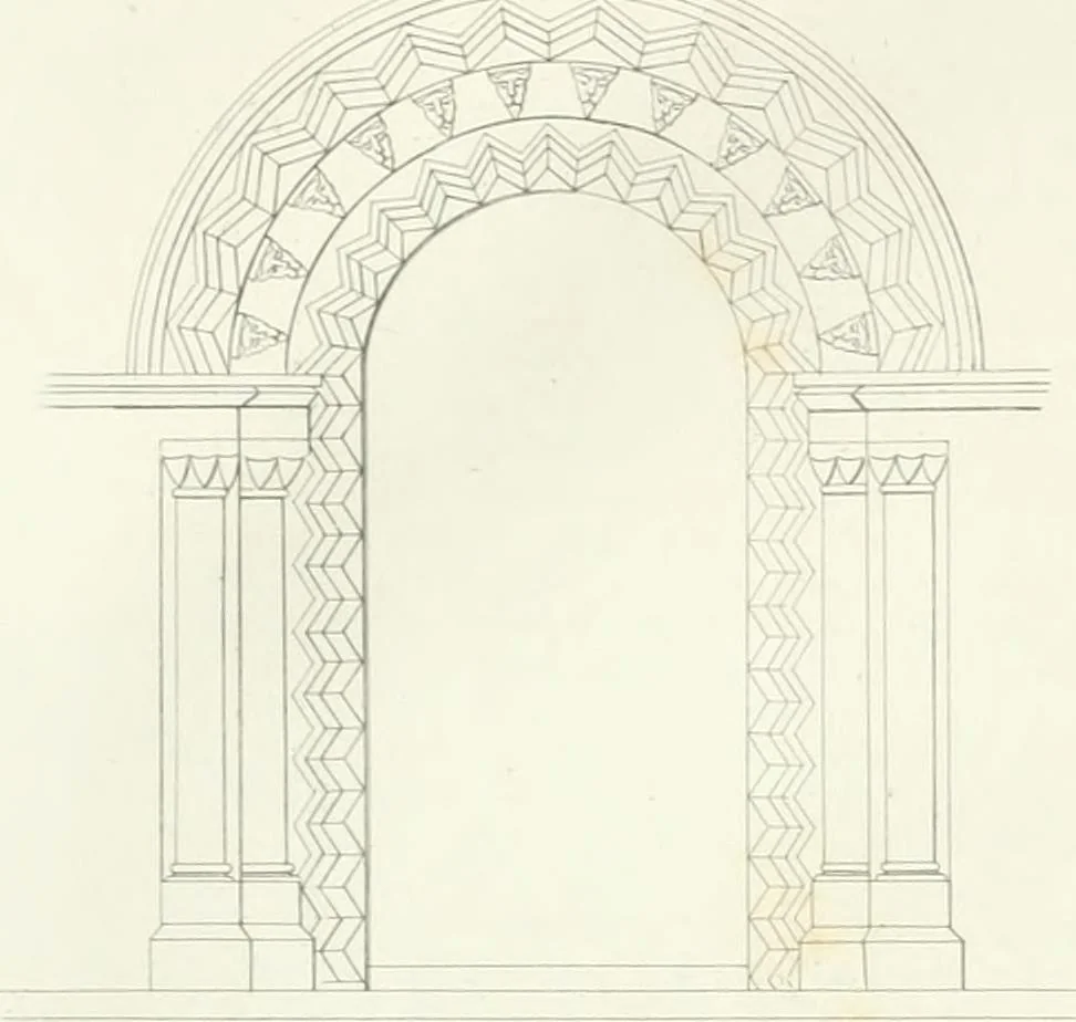 An illustration from Encyclopedia of architecture : a dictionary of the science and practice of architecture, building, carpentry, etc., from the earliest ages to the present time, forming a comprehensive work of reference for the use of architects, builders, carpenters, masons, engineers, students, professional men, and amateurs, 1852, leaf 41