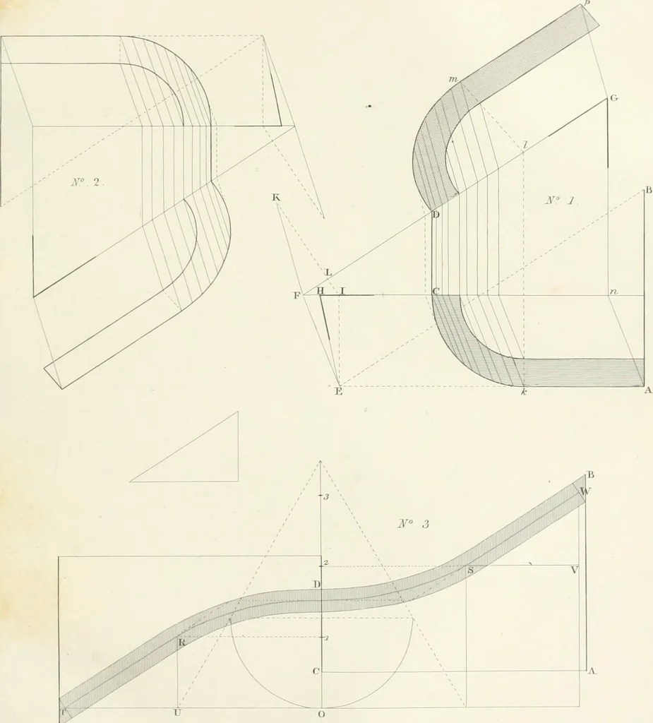 An illustration from Encyclopedia of architecture : a dictionary of the science and practice of architecture, building, carpentry, etc., from the earliest ages to the present time, forming a comprehensive work of reference for the use of architects, builders, carpenters, masons, engineers, students, professional men, and amateurs, 1852, leaf 700