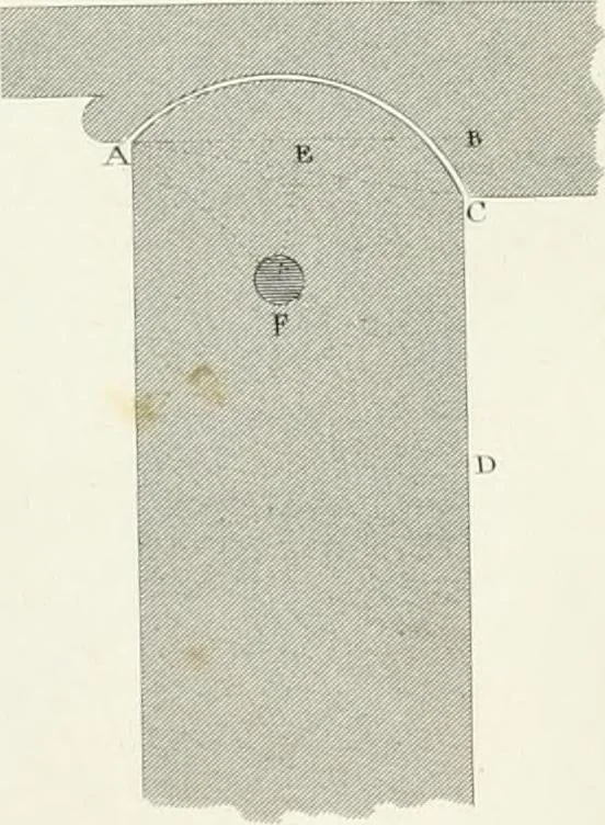 An illustration from Encyclopedia of architecture : a dictionary of the science and practice of architecture, building, carpentry, etc., from the earliest ages to the present time, forming a comprehensive work of reference for the use of architects, builders, carpenters, masons, engineers, students, professional men, and amateurs, 1852, leaf 154