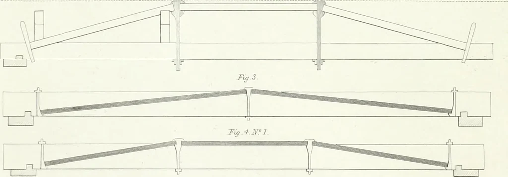 An illustration from Encyclopedia of architecture : a dictionary of the science and practice of architecture, building, carpentry, etc., from the earliest ages to the present time, forming a comprehensive work of reference for the use of architects, builders, carpenters, masons, engineers, students, professional men, and amateurs, 1852, leaf 324