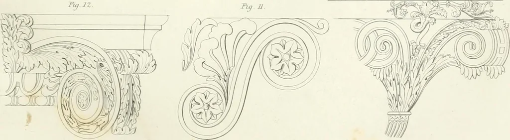 An illustration from Encyclopedia of architecture : a dictionary of the science and practice of architecture, building, carpentry, etc., from the earliest ages to the present time, forming a comprehensive work of reference for the use of architects, builders, carpenters, masons, engineers, students, professional men, and amateurs, 1852, leaf 357